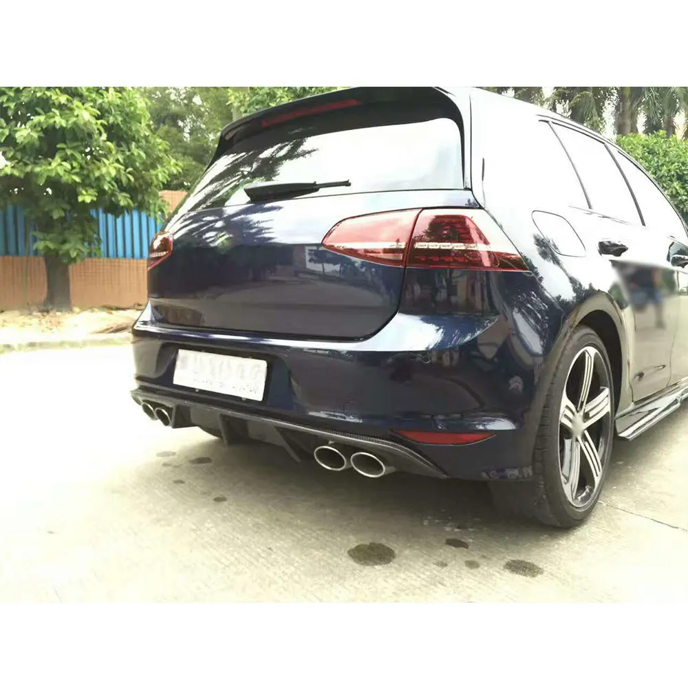 MK7 углеродного волокна заднего бампера для губ Диффузор для Volkswagen Golf 7 VII R Rline хэтчбек не стандартный- RZ Стиль
