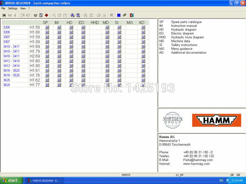 Widos (Wirtgen Hamm Voegele Kleemann Streu Master) 2012|ПО| |