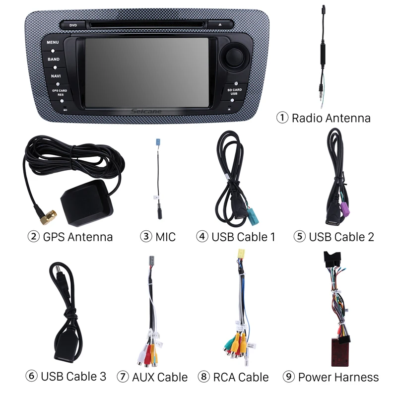 Seicane 2 Din Android 8 0 7 дюймов автомобильное радио для 2009 2010 2011 2012 2013 SEAT IBIZA VW Стерео GPS