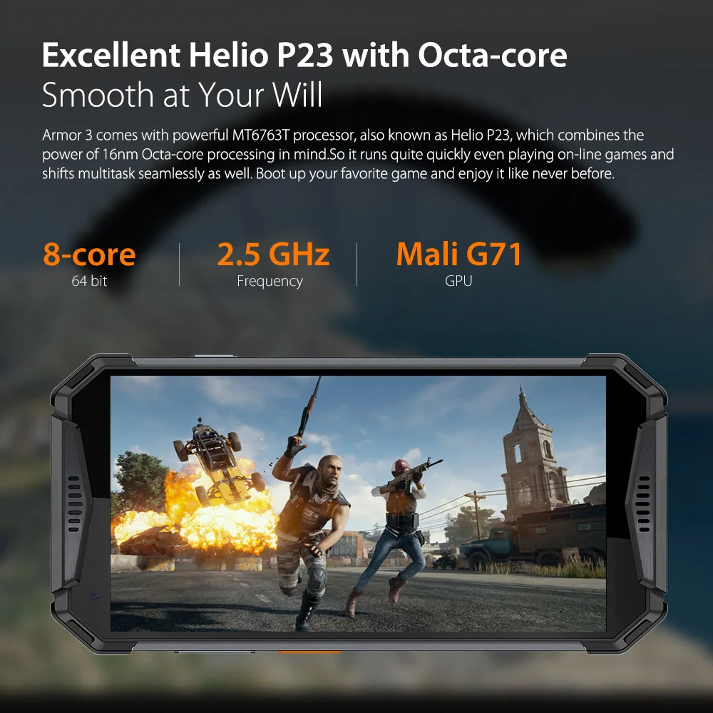 Глобальная версия Ulefone Armor 3 прочный IP68 Водонепроницаемый 4GB 64GB 5,7 ''Восьмиядерный Android 8,1 21MP 10300mAh 4G LTE смартфон