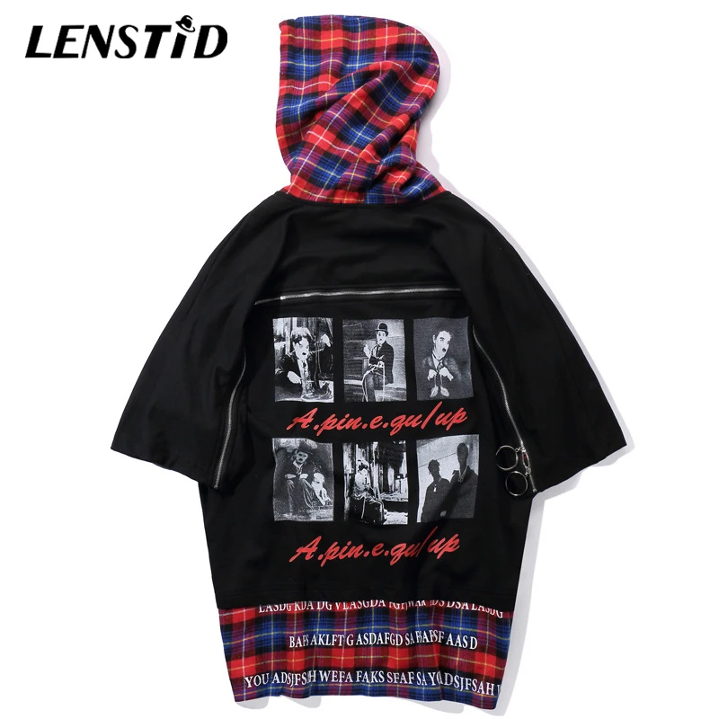 LENSTID/мужская футболка с капюшоном принтом персонажей из фильма хип-хоп 2019 летняя