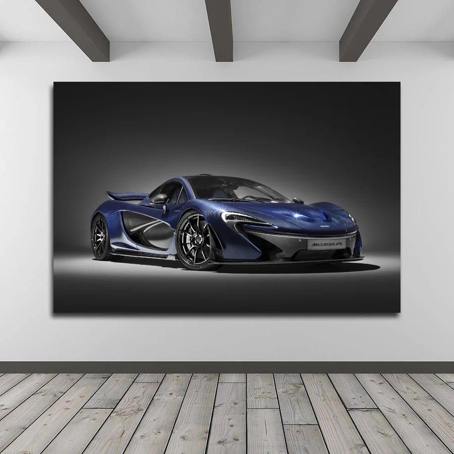 HD печатная Настенная картина McLaren P1 супер автомобиль обои холст плакат в рамке