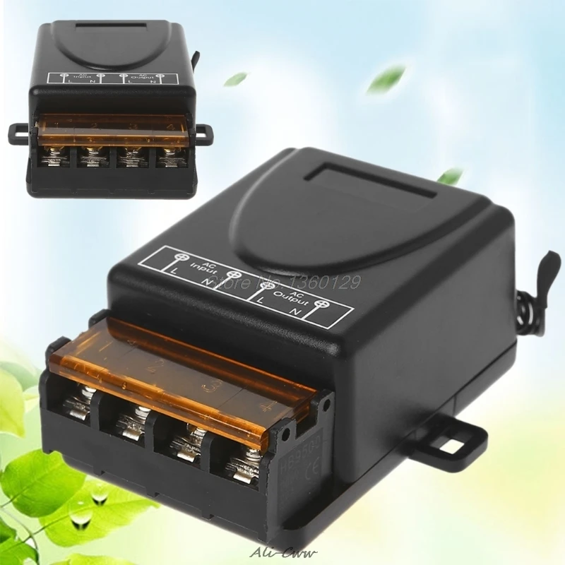 Универсальный беспроводной Радиочастотный выключатель 433 МГц 220 В перем. Тока 30 А