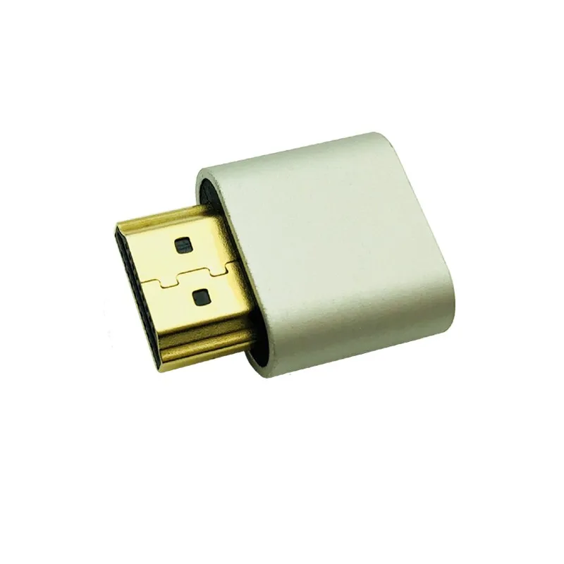 10pcs Silver Color DDC EDID HDMI dummy plug Headless Ghost Display Emulator 2K 4K Fit Headless-1920x1080 New generation@60Hz - купить по