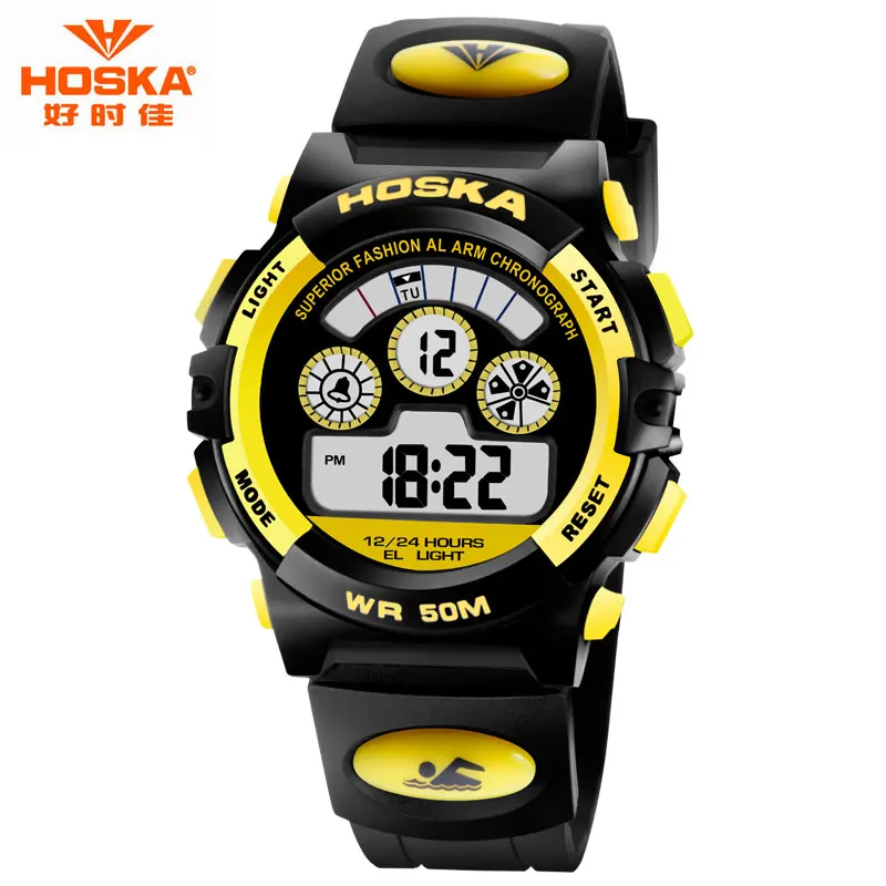 Электронные часы модные полный календарь зоны время оригинальный аккумулятор