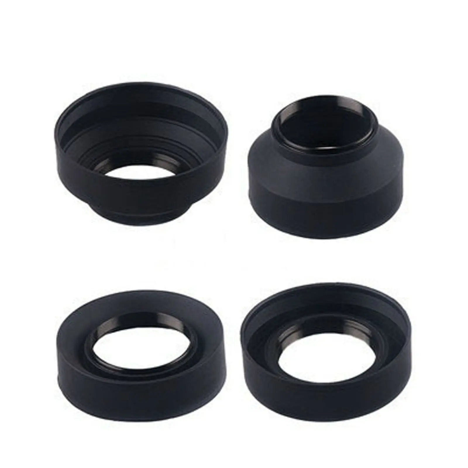 

72mm 3-Stage Collapsible 3 in1 Rubber Lens Hood for Canon Nikon Pentax Camera 72 mm Wide Angle