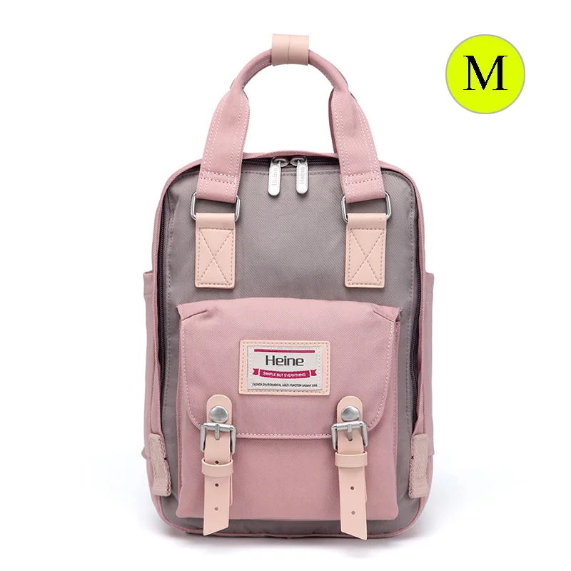pink purple M Heine большая сумка для подгузников для беременных, дорожный рюкзак, сумка для детских вещей, водонепроницаемая квадратная сумка для подгузников, модная сумка для мам и Пап - Цвет: pink purple M