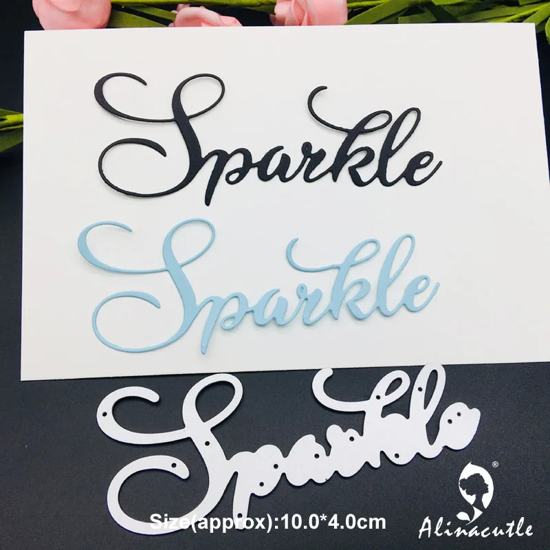 Металлические высекальные штампы сверкающие буквы Скрапбукинг Бумага Крафт