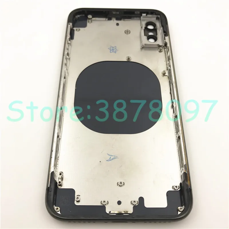 Original For iphone X New Back Middle Frame Chassis Full Housing Assembly Battery Cover For iphone X back Housing With Logo