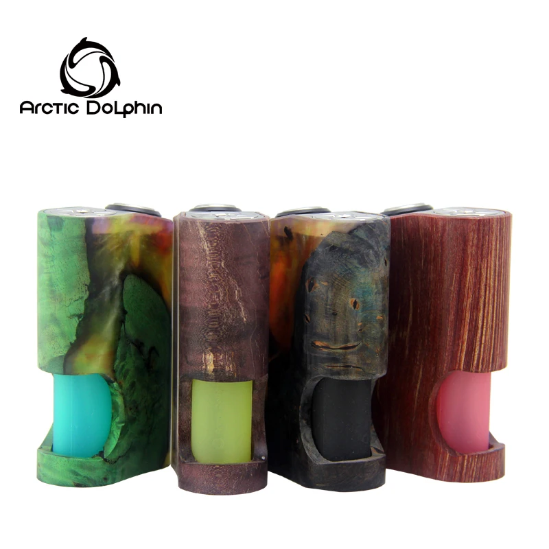 Arctic Дельфин Amber стабилизированной древесины Squonk Mod Squonker электронная сигарета Питание от одной батареи 18650
