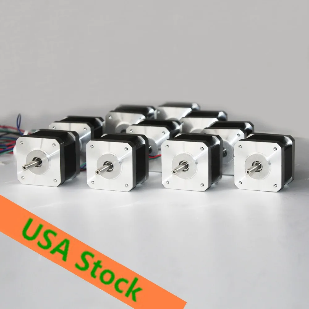 

США бесплатно! Шаговый двигатель Wantai Nema17 42BYGHW804 4800g-cm 48mm 1.2A 4-Lead CE ROHS ISO CNC Mill 3D принтер