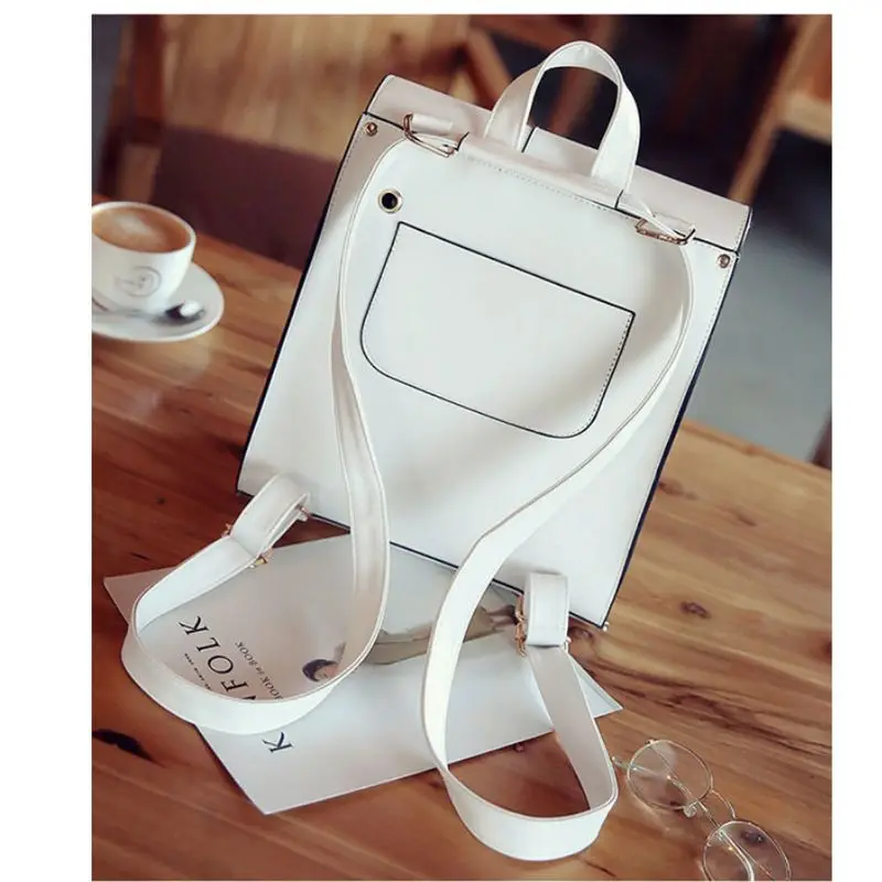 High Quality PU Embroidery Backpack School Bags For Teenagers Casual Black Trave Women Mochila Sac A Dos Femme LL1 | Багаж и сумки