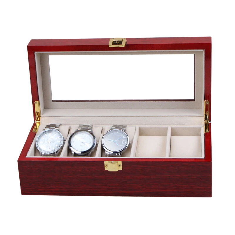Коробки под роскошные часы 5 слотов MDF наручные Упаковочная Коробка