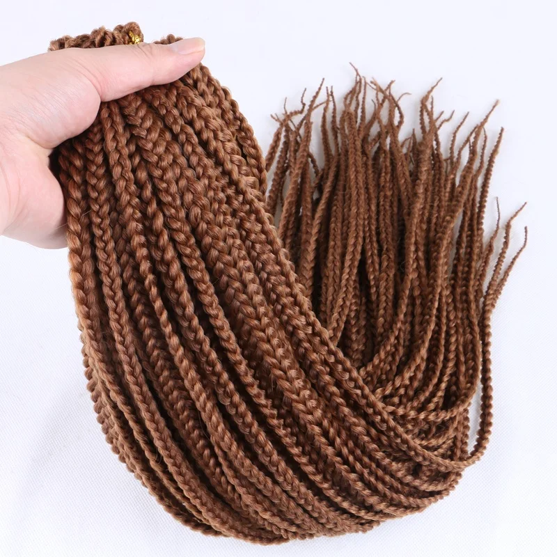 Desire for hair 22 пряди, 14, 18, 24 дюйма, тонкая маленькая коробка, косички, синтетические косички, наращивание волос, вязанные крючком косички, черный, 27# серый