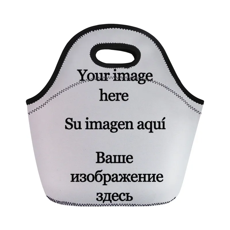 print your image Nopersonality неопреновый Цветочный рюкзак с принтом свинки для детей, женская теплая Студенческая сумка для пикника, изолированная коробка для ланча - Цвет: print your image