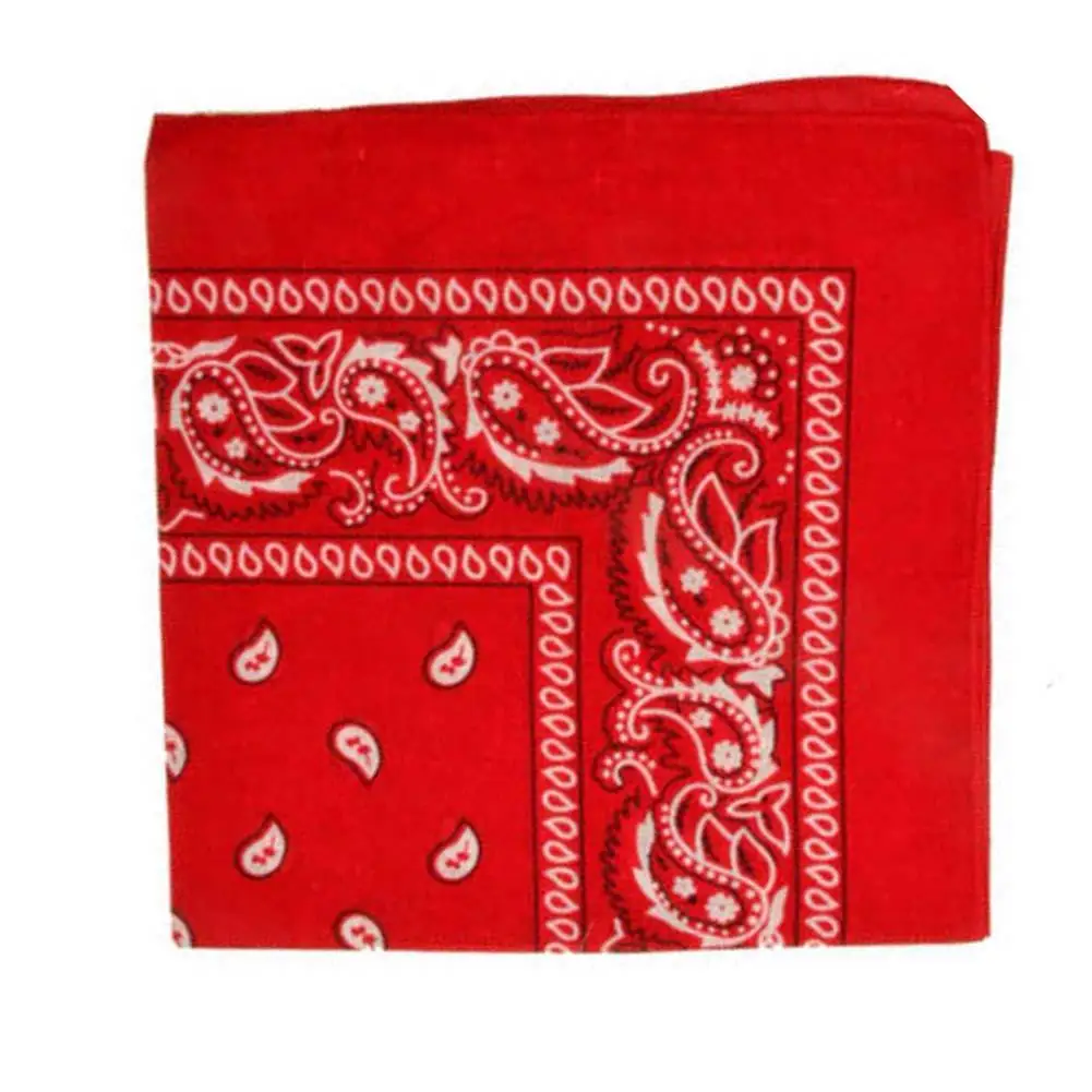 Red Summer Bandana Paisley Headwear Biker Cover Scarf Cotton Square Kerchief | New