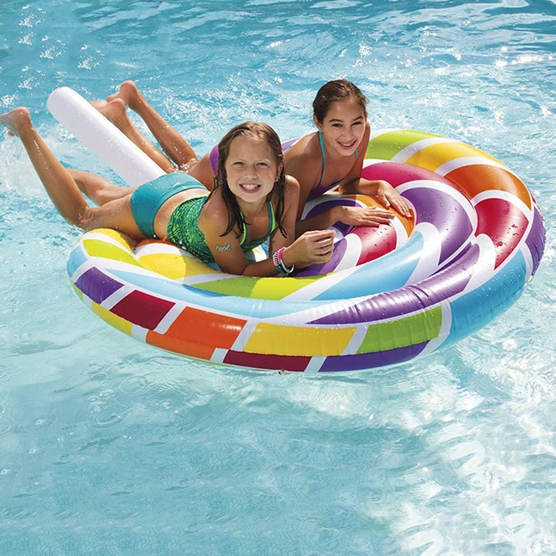 Надувной карамельный бассейн 259 см надувной матрас лежак для женщин плавающий