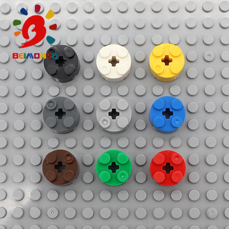 Бесплатная доставка! BEIMONGO блоки MOC Кирпич 2x2 круглый 100 шт образовательные и