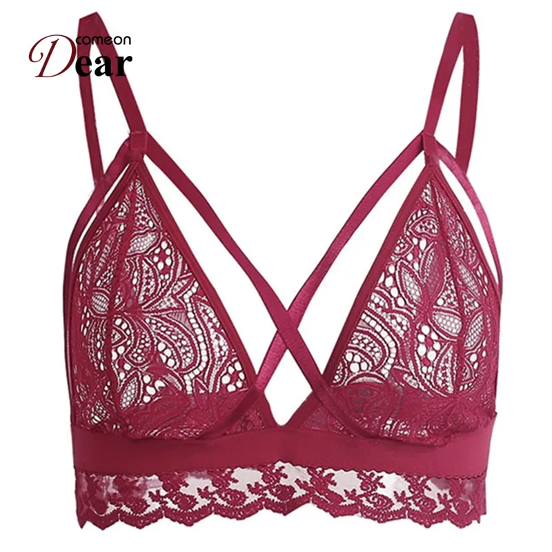 Comeondear бюстгальтер на бретельках RK80462 сексуальный кружевной Бюстье прозрачное
