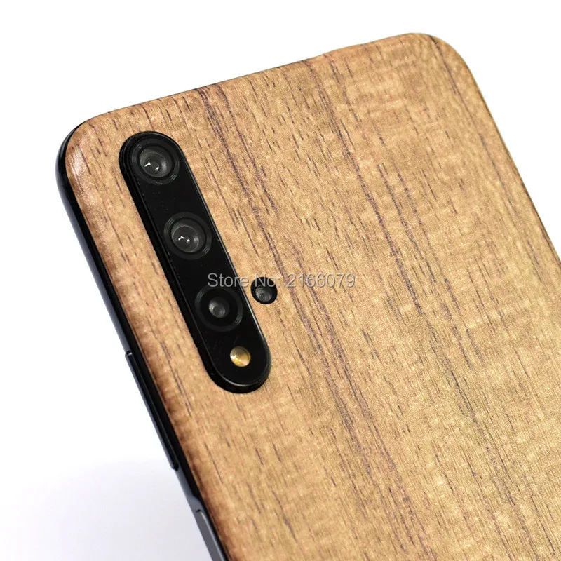 For Huawei Honor 20 20i 10i 30 30S Pro Plus Rear Back 3D Imitation Wood Grain Protection Skin Decal Sticker Film (Not a Case) images - 2