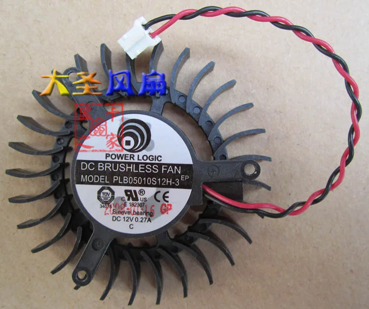 Бесщеточный вентилятор POWER LOGIC DC для охлаждения видеокарт 9800GT 7800GTX GTS 240 12 В 0 27a 55 мм