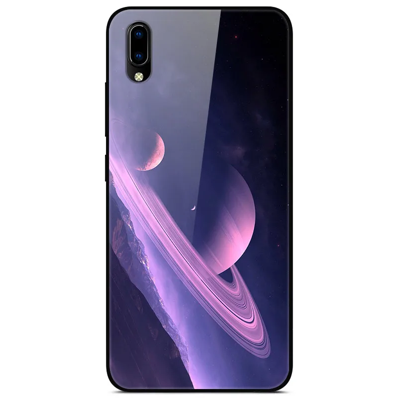 F для VIVO Y91C чехол VIVOY91C стеклянный жесткий чехол для телефона для VIVO Y91i чехол VIVO Y91 C мягкий бампер чехол закаленное для Vivo Y93 Y 93 - Цвет: 36