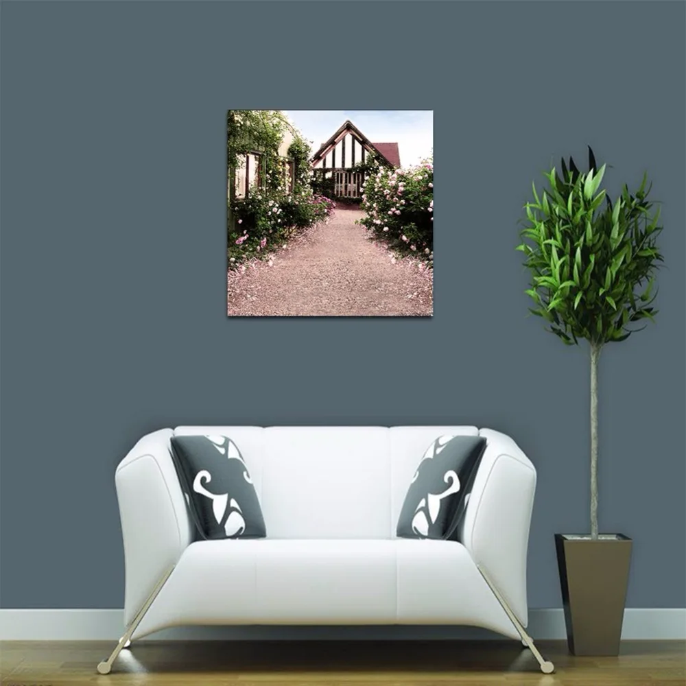 Imixlot House Flowers Canvas Painting Modern Wall Art For Home Decor Artwork No Frame 20/30/40/50cm | Дом и сад