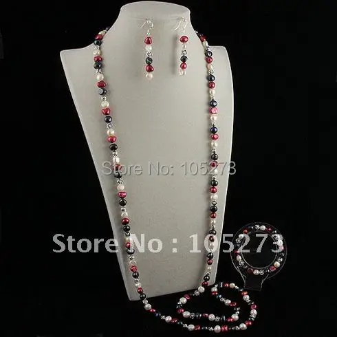 Потрясающий! Белый фиолетовый черный барочный жемчуг натуральный пресноводный и