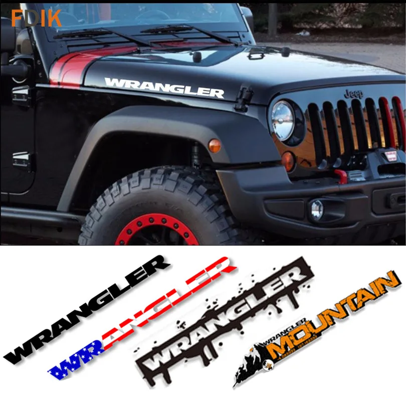 

2 шт., виниловые наклейки для Jeep Wrangler Unlimited TJ JK CJ TJ YK JL XJ