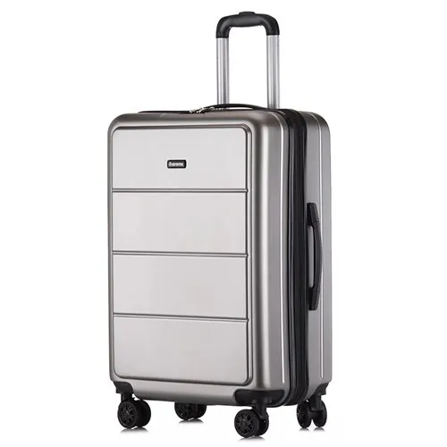 Silver KLQDZMS 20/22/24/26/28 дюймов ABS+ PC бленда для объектива в Бизнес багаж на ролликах износостойкие Путешествия сумка на колесиках, чемодан на колесах - Цвет: Silver