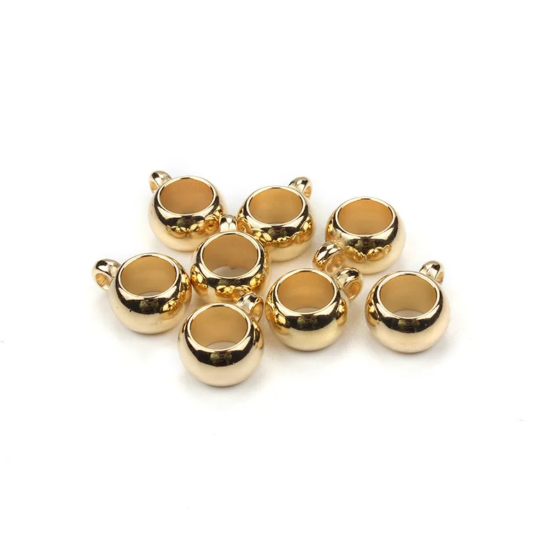 50pcs Perforated beads spacer connector white Gun black craft Jewelry bracelet necklace base buckle Component | Украшения и