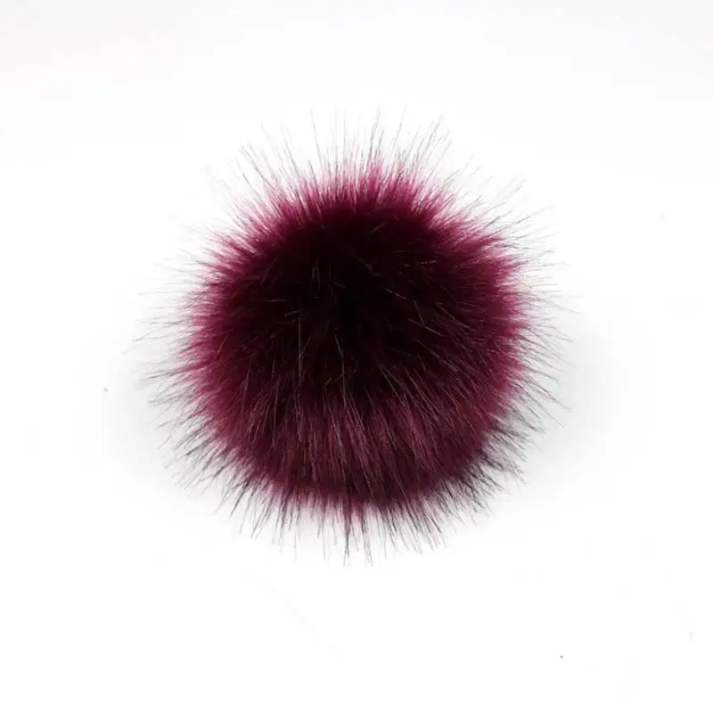 Purple 1 шт., искусственный помпон, помпон из искусственного лисьего меха 8 см, помпон из искусственного лисьего меха, помпон ручной работы, искусственный помпон для ключей, аксессуары для ключей - Цвет: Purple