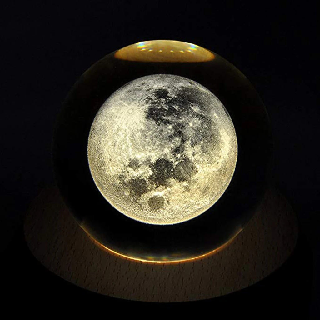 3d луна стеклянный хрустальный шар реквизит для фотосъемки Детская