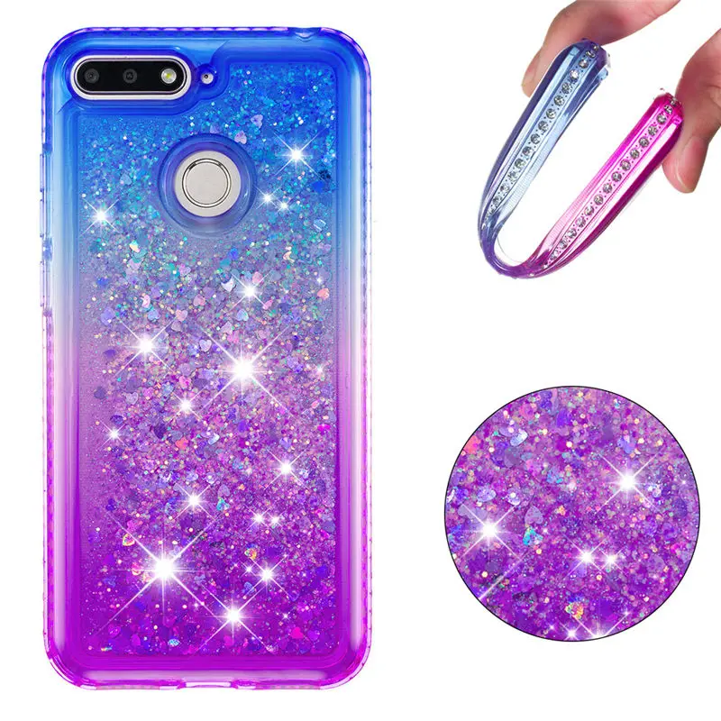 For Iphone X XS Max XR 7 8 Plus 6S 5 5S SE Phone Back Cases Shiny Soft TPU Covers Glitter Liquid Quicksand Gradient Color | Мобильные