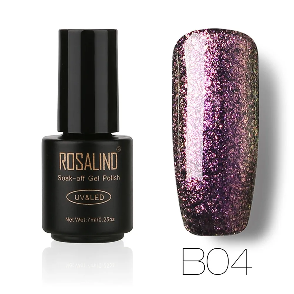 ROSALIND лак для ногтей хамелео Блестящий Гель УФ светодиоды ногти дизайн Оптовая