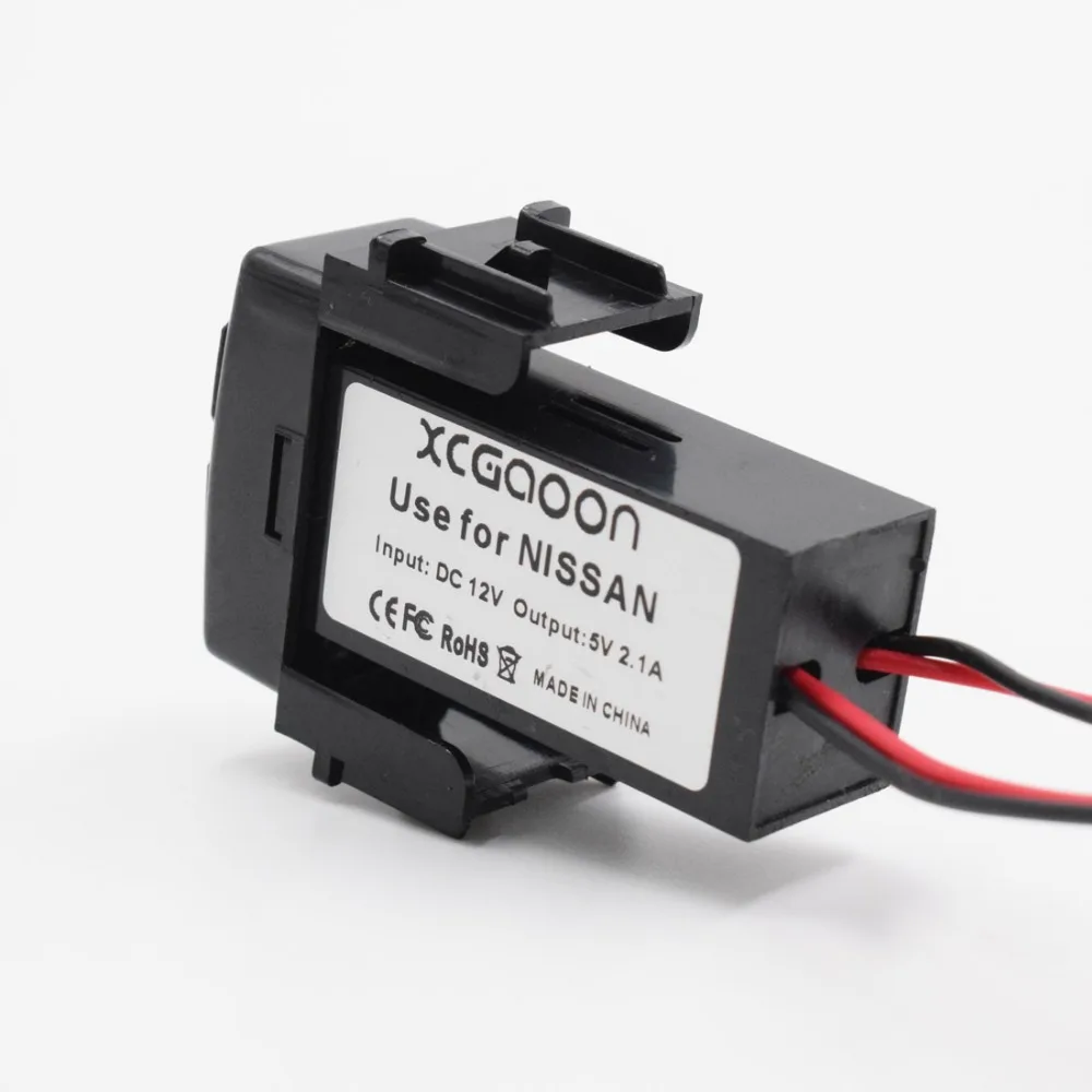 XCGaoon Специальный 5 в 2.1A 2 USB интерфейс разъем автомобильное зарядное устройство адаптер для NISSAN, DC-DC Преобразователь мощности