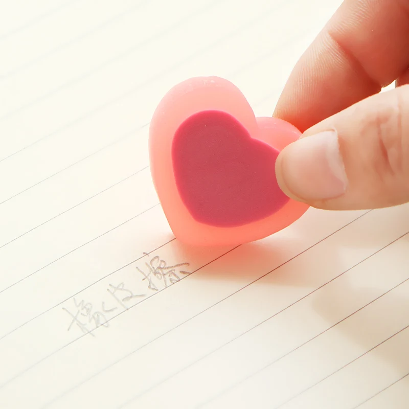 2 шт./лот новинка милый светящийся ластик со звездами и сердечками Желейная