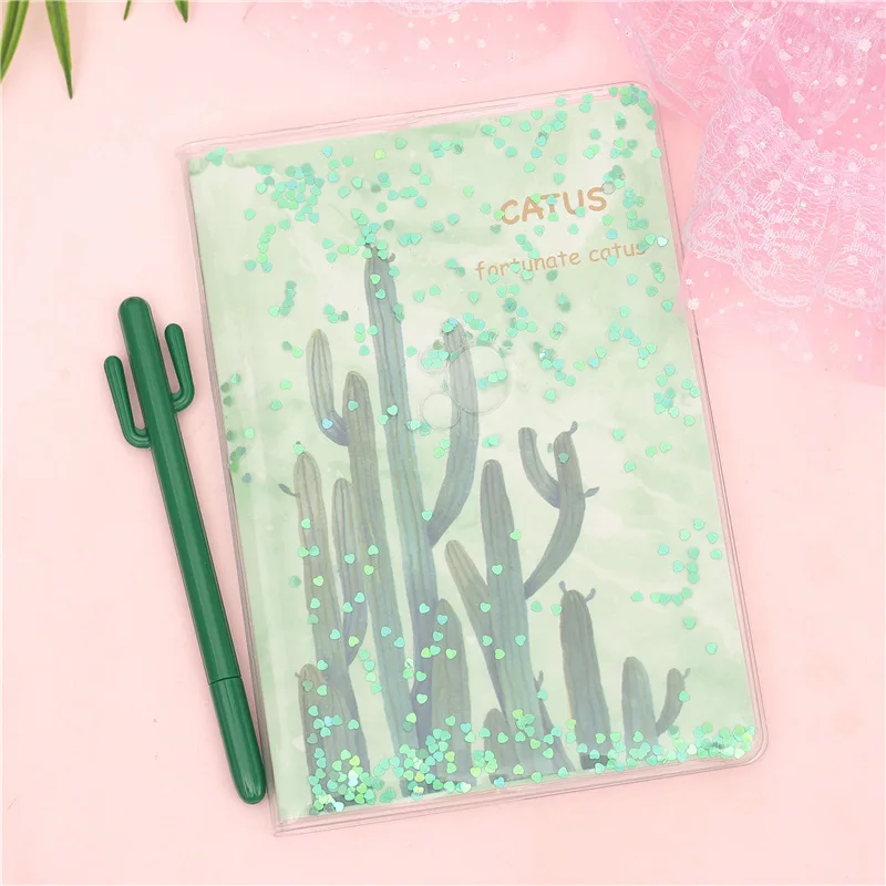 Каваи кактус тетрадь с ручкой Расписание Книга Sketchbook дневник еженедельник руководство школьные канцелярские принадлежности для девочек подарок на день рождения