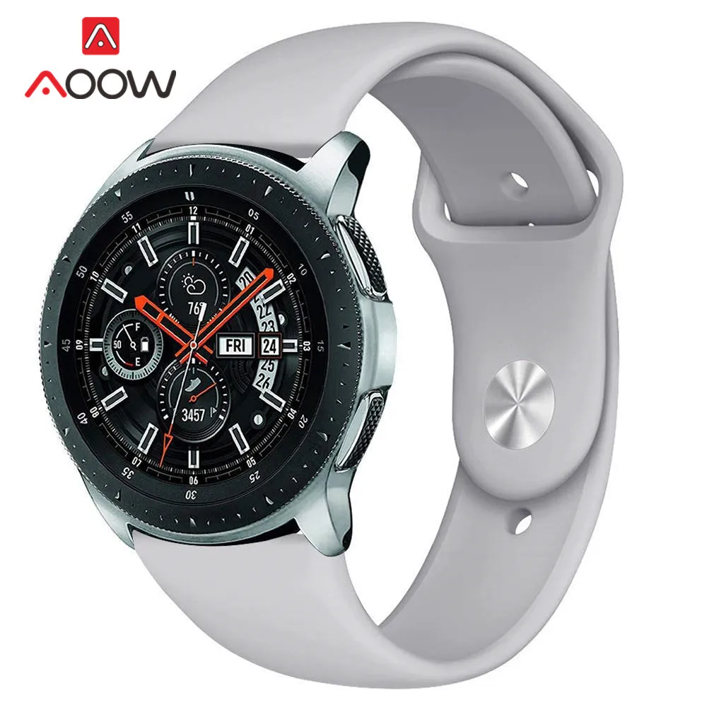 18 мм 20 мм 22 мм силиконовый ремешок для samsung Galaxy Watch 42 мм 46 мм спортивный браслет ремешок для Amazfit Garmin SM-R810 R800