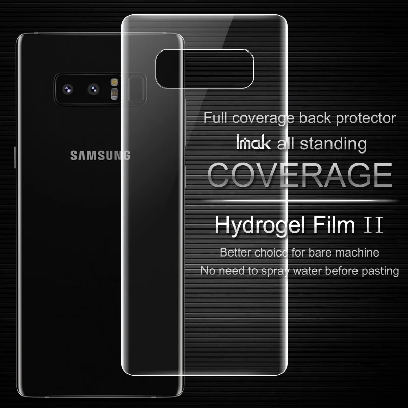 10 шт./лот IMAK гидрогель II Плёнки для Samsung Galaxy Note 8 полное покрытие назад Экран