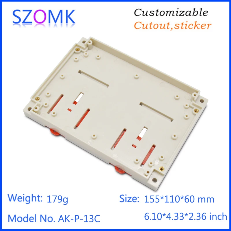 1 шт 155*110*60 мм szomk Пластиковый корпус для электроники проект din-рейка корпус прибора PLC корпус пластиковый корпус