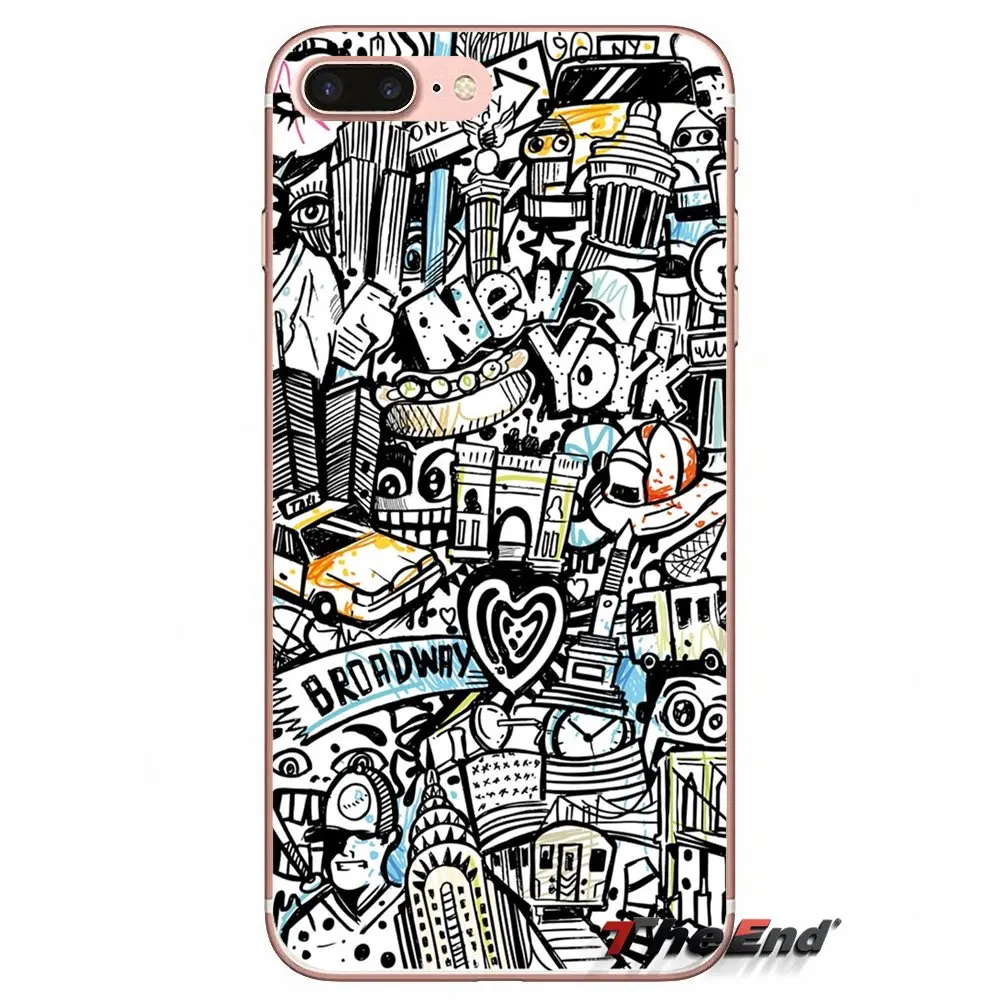 Мягкий чехол для Samsung Galaxy S2 S3 S4 S5 MINI S6 S7 edge S8 S9 Plus Note 2 3 4 5 8 Coque Fundas Gambar граффити череп