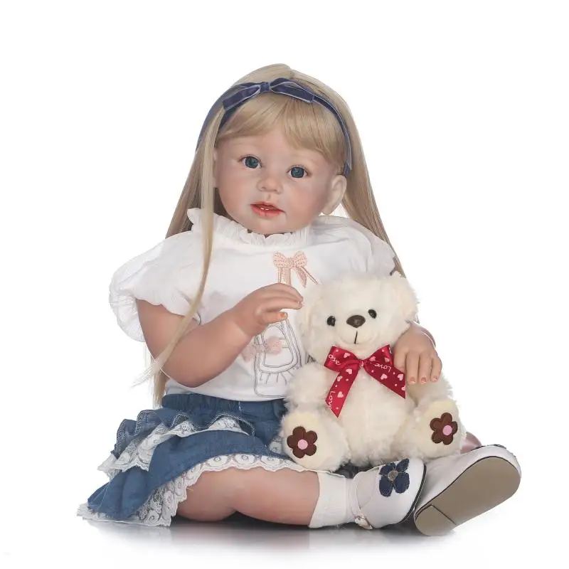 

NPK handmade silicone reborn baby dolls 28" 70CM reborn toddler girl dolls gift clothing shop model bebe alive bonecas
