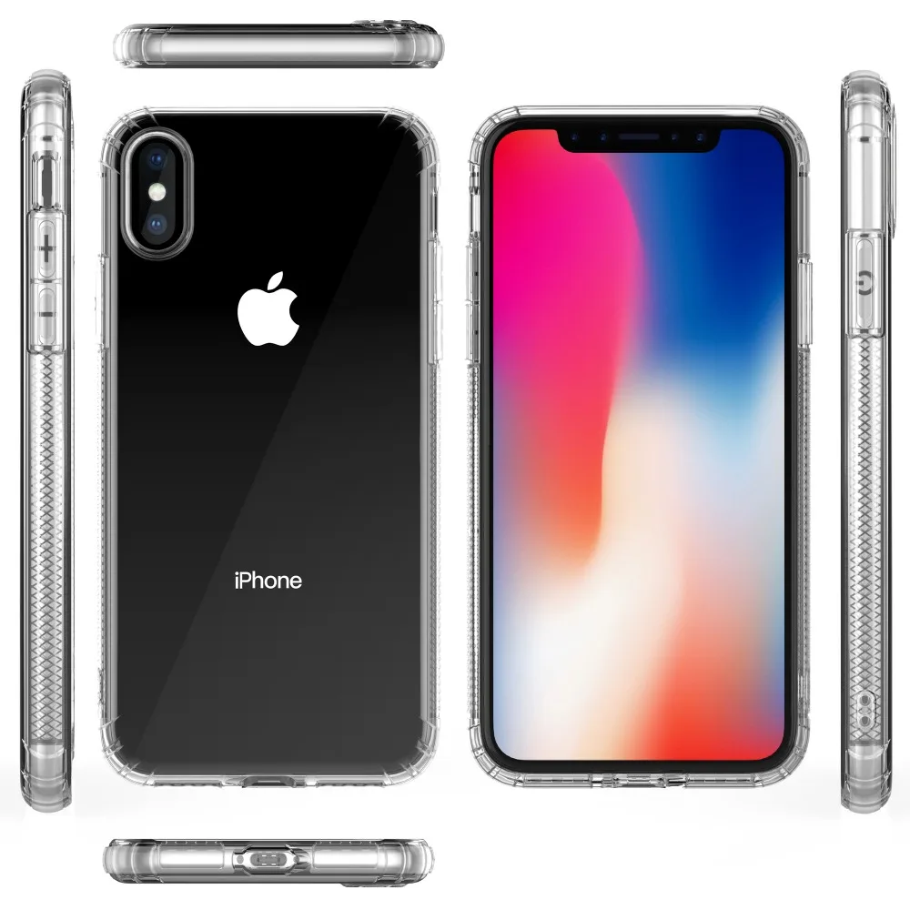 2018 новый стиль для Iphone X прозрачный мягкий силиконовый чехол из ТПУ пылезащитный