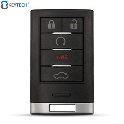 Car key shell OkeyTech 5 кнопочный дистанционный Автомобильный Брелок чехол для CADILLAC ATS SRX STS CTS DTS замена ключа без ключа - Цвет: Car key shell
