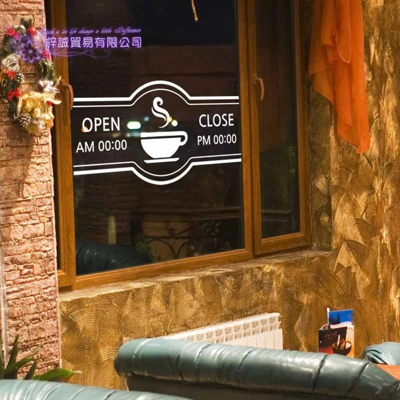 Виниловая наклейка на часы в деловом магазине Настенный декор переводная