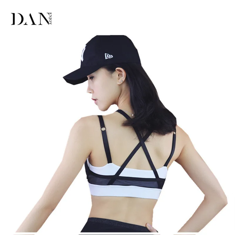 Danenjoy Для женщин S Топ спортивный бюстгальтер Фитнес Йога Топы корректирующие