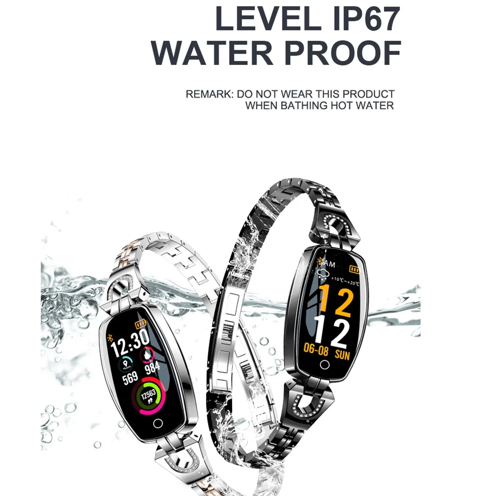 696 H8 умные женские часы браслет пульсометр кровяное давление Шагомер