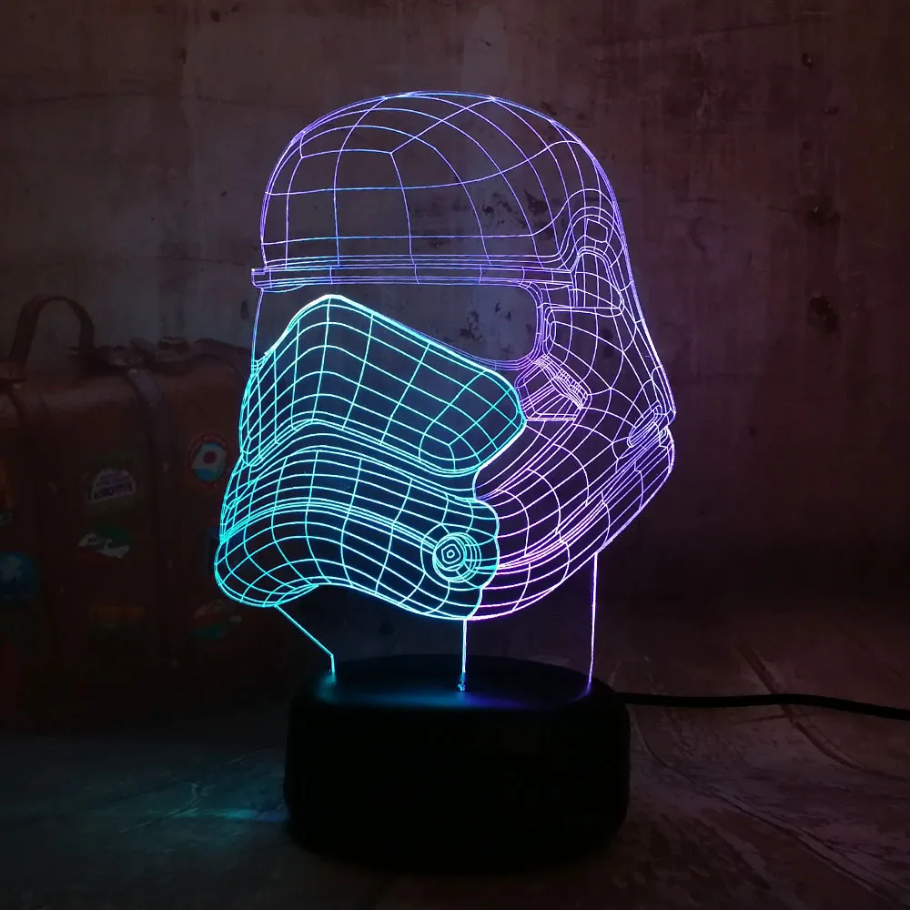 Новинка Звездные войны 3D ночник светильник RGB светодиодный смешанный 7 цветов для