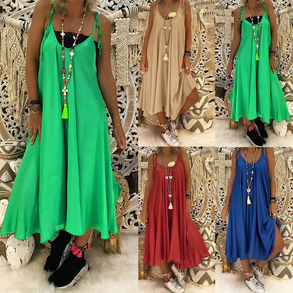 Женские платья, Boho, без рукавов, с оборками, Бандажное, свободное, на бретельках, макси платье, женское,, Ретро стиль, летнее, длинное платье, vestidos